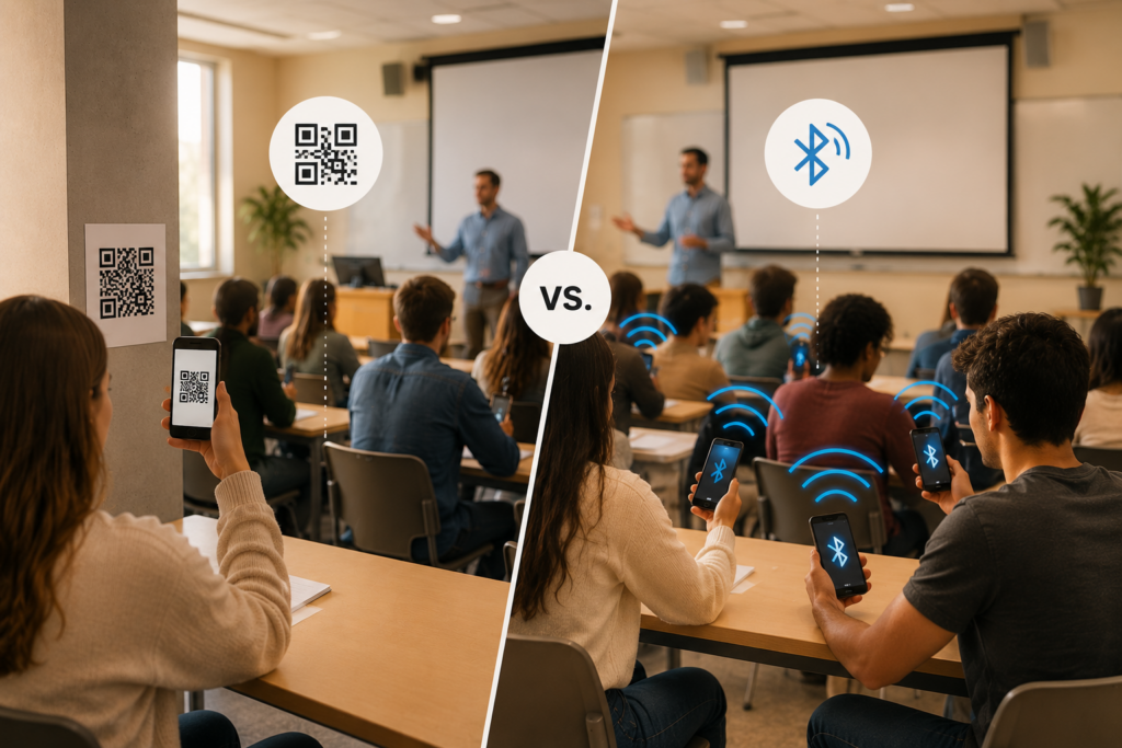 QR code attendance vs Bluetooth attendance: a comparison for university instructors